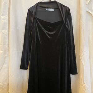 Elegant Black Velvet Dress